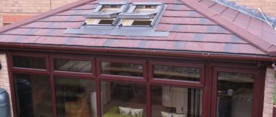 Mansfield conservatory with warmer tiled roof