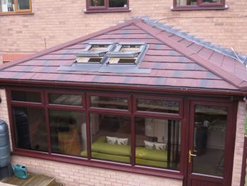 Mansfield conservatory with warmer tiled roof